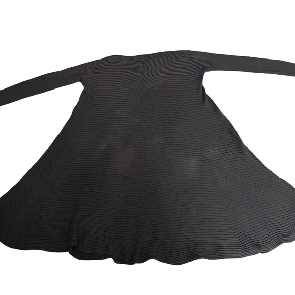 Italca of Italy Women’s Dark Gray Ribbed Cardigan Sweater Wrap Around Size Med - Picture 5 of 7